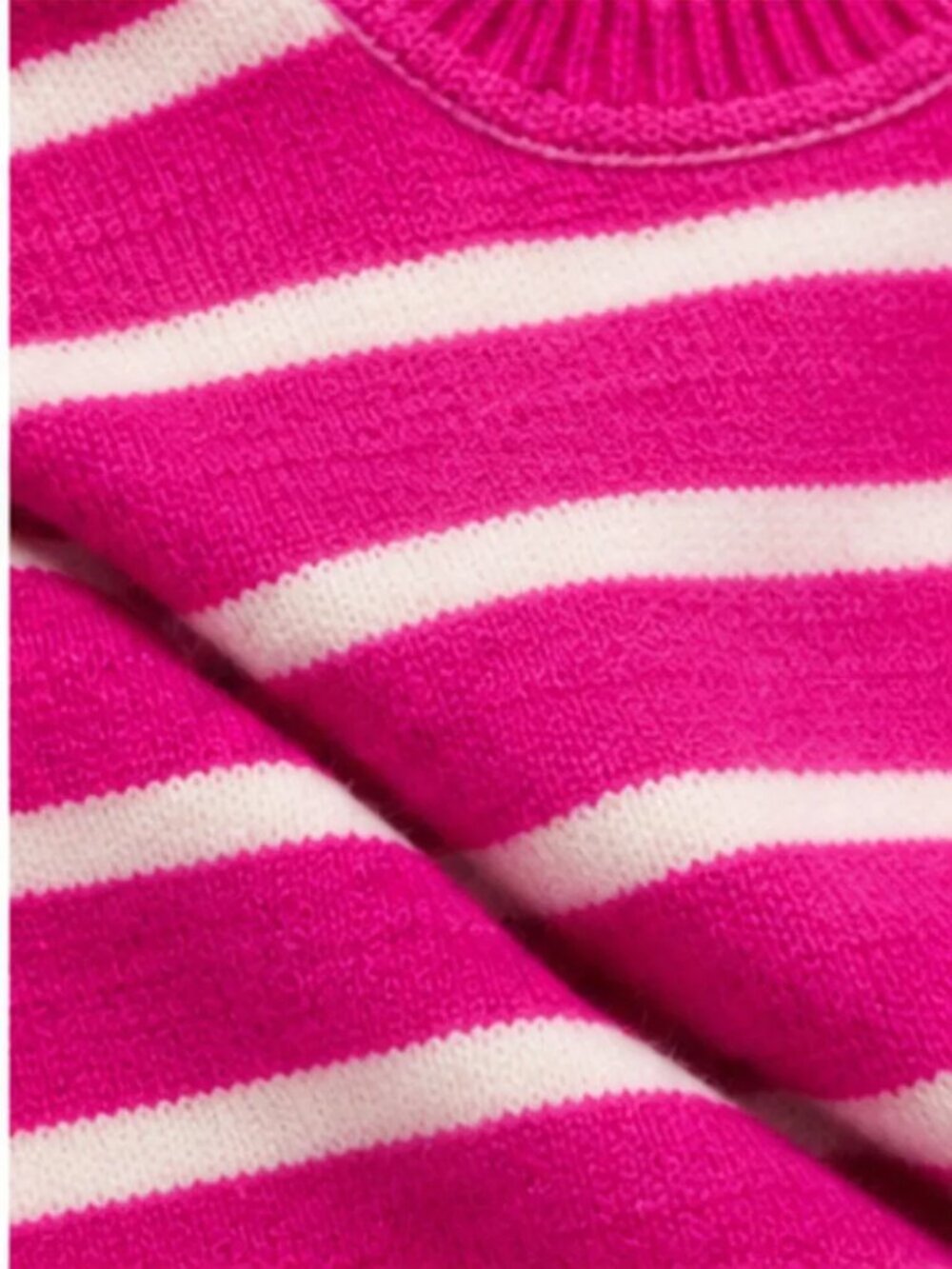 Raspberry Pink Thick Striped Sweater - Picture 5 of 5